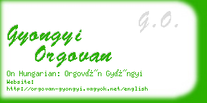 gyongyi orgovan business card
